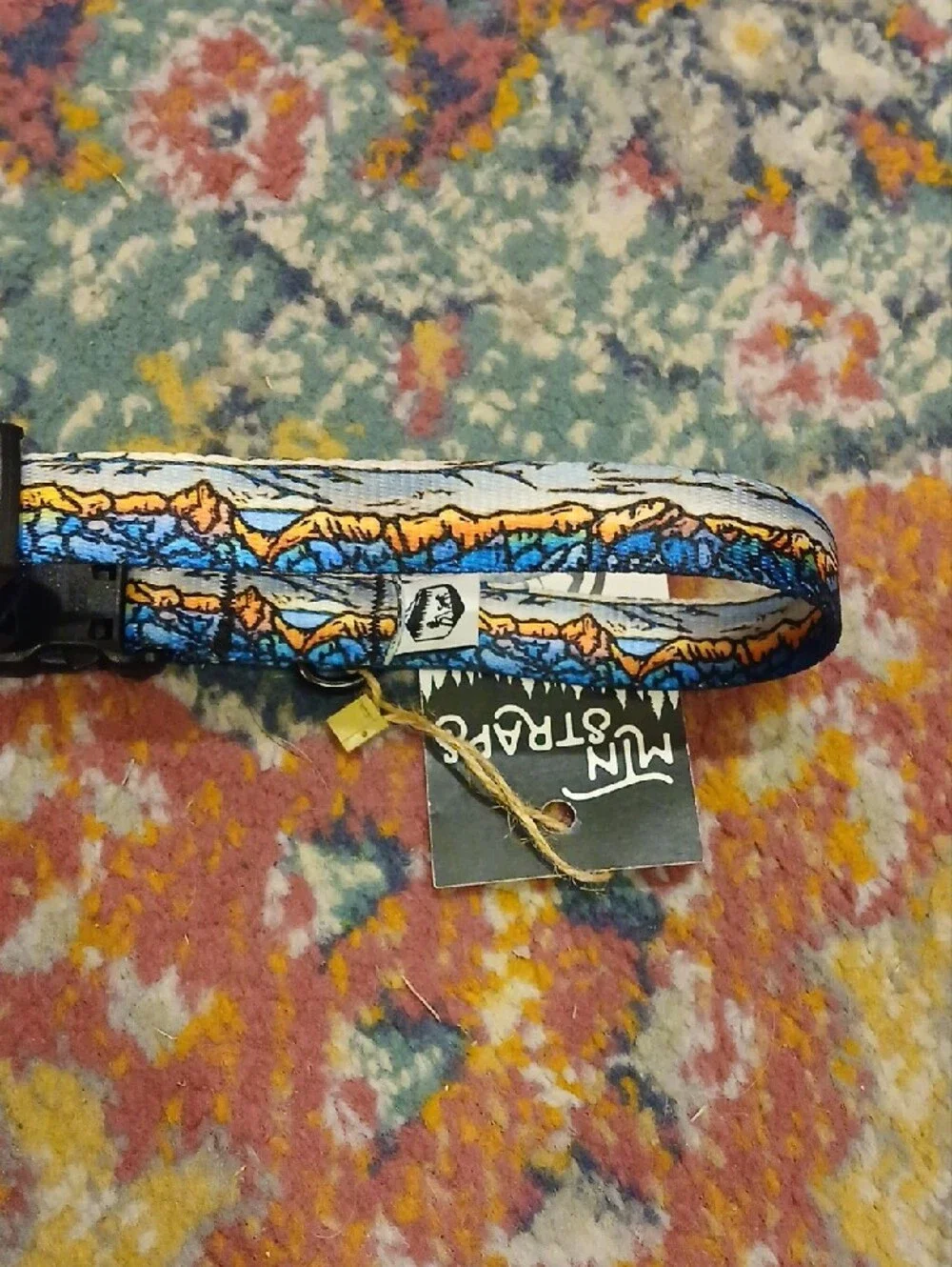 MUN Straps Blue Patterned Dog Collar